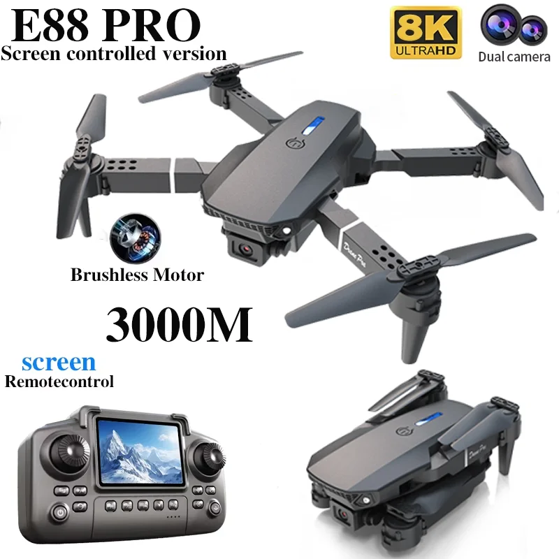 전문가용 E88 PRO 드론, 화면 탑재 8K HD 카 - Drone Camera Mount 리뷰 및 가격